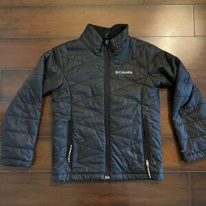 Columbia Kids Lightweight Quilted Black Puffer Jacket Size Small 7/8